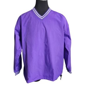TONIX Teamwear V-Neck Nylon Windshirt Mens XL Purple Basketball Windbreaker NWT